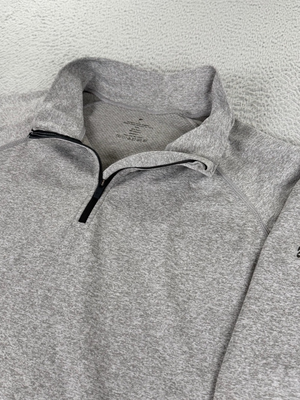 Fabletics Pullover Mens Large Gray Quarter Zip Long Sleeve Performance Active